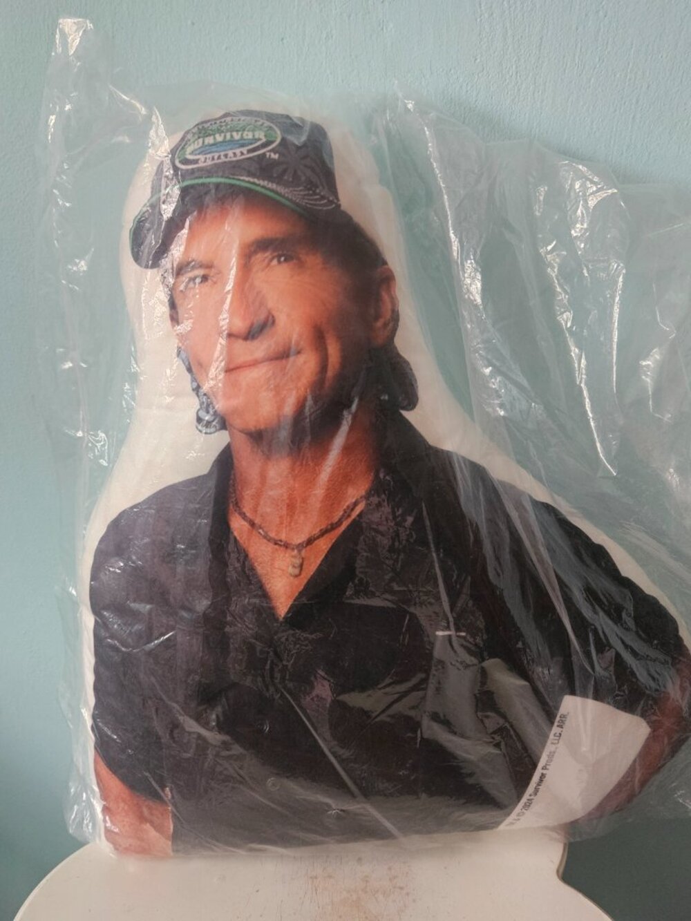 Official CBS Survivor Jeff Probst Die-Cut Shaped Throw Pillow 22" Novelty Funny